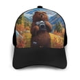 thumbnail image 3 of Yiaed Snowy Mountain Photography Bear Print Baseball Cap Dad Hat Polo Style Plain Blank Adjustable Size, 3 of 5