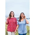 thumbnail image 4 of Woman Within Plus Size Perfect Printed Elbow-Sleeve Boatneck Tee, 4 of 4