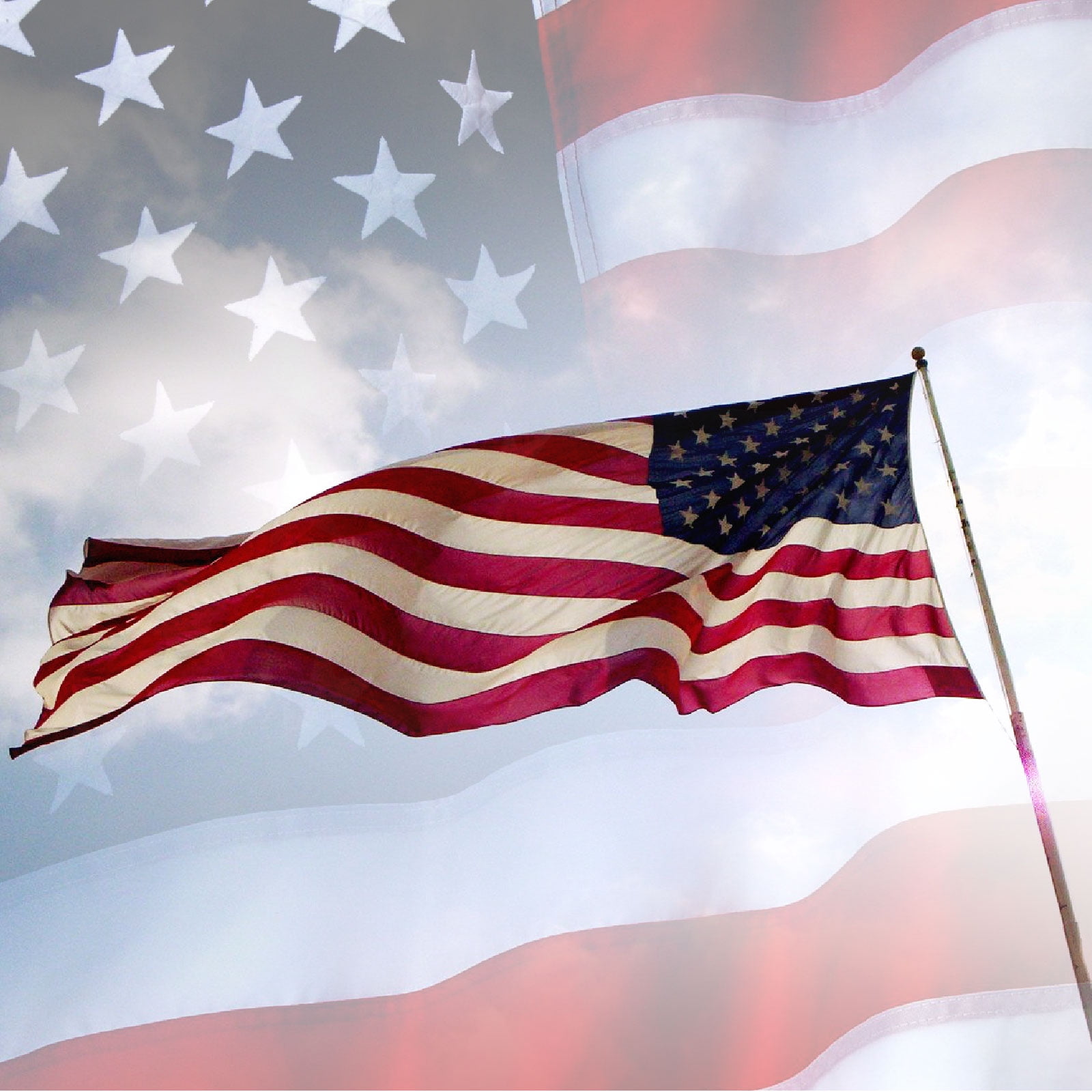 Samerd American Flag 8x12 ft, Embroidered Stars, Sewn Stripes, Brass Grommets, Weather-Resistant Nylon