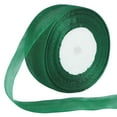 thumbnail image 5 of Green Sheer Ribbon, 50 Yards 1-1/2 inch Wide Shimmer Sheer Organza Ribbon for Bow Making, Gift Wrapping, Box Packaging, Crafting, Christmas Decoration and More, 5 of 7