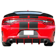 thumbnail image 4 of Ikon Motorsports Compatible with 15-23 Dodge Charger SRT V2 Style Rear Diffuser with Red Reflective Tape, 4 of 8