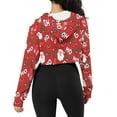 thumbnail image 2 of Renewold Santa Candy Canes Cropped Hoodie Sweatshirts Novelty Christmas Women Long-Sleeve Pullover Vibrant Tracksuit Shirt for Daily Wear Clothing Size M, 2 of 6