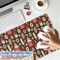 thumbnail image 4 of Long Mouse Pads for Desk,Brown Christmas Dessert Pattern Desk Mats on Top Of Desks, Desk Mouse Pad Extra Large with 3mm Non-Slip Base and Stitched Edge for Gaming,Office,Work,Home 35.4x15.7in, 4 of 5