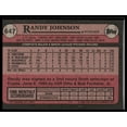 thumbnail image 2 of 1989 Topps Randy Johnson Montreal Expos RC #647 Baseball Card, 2 of 6