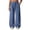 Blue, variant on Klisyaur Womens Corduroy Wide Leg Pants Drawstring High Waist Pants Casual Baggy Comfy Work Office Trousers with Pockets