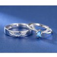 thumbnail image 6 of Sterling Silver Couple Ring Set Deer Design Adjustable Opening Matching Bands For Him And Her Promise Jewelry Gift, 6 of 6