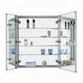 thumbnail image 3 of Bathroom Medicine Cabinet, Aluminum, Recessed/Surface Mount, 30" x 36", Right/Left Hinged, Mirrored Interior, 3 of 10