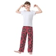 thumbnail image 3 of Red Black Leopard Pajama Pants Soft Lightweight Lounge Pants Bottoms Sleep Pants Warm Comfy, 3 of 9