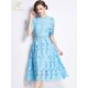 thumbnail image 4 of H Han Queen-Vestidos de encaje para mujer, ropa elegante para oficina, vestido de fiesta informal a la moda, ajustado por debajo de la rodilla, 2024, 4 of 4