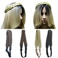thumbnail image 2 of Fashion Women Braided Wig Hair Hoop Hairpiece Wide Headband Headwear Accessory, 2 of 8