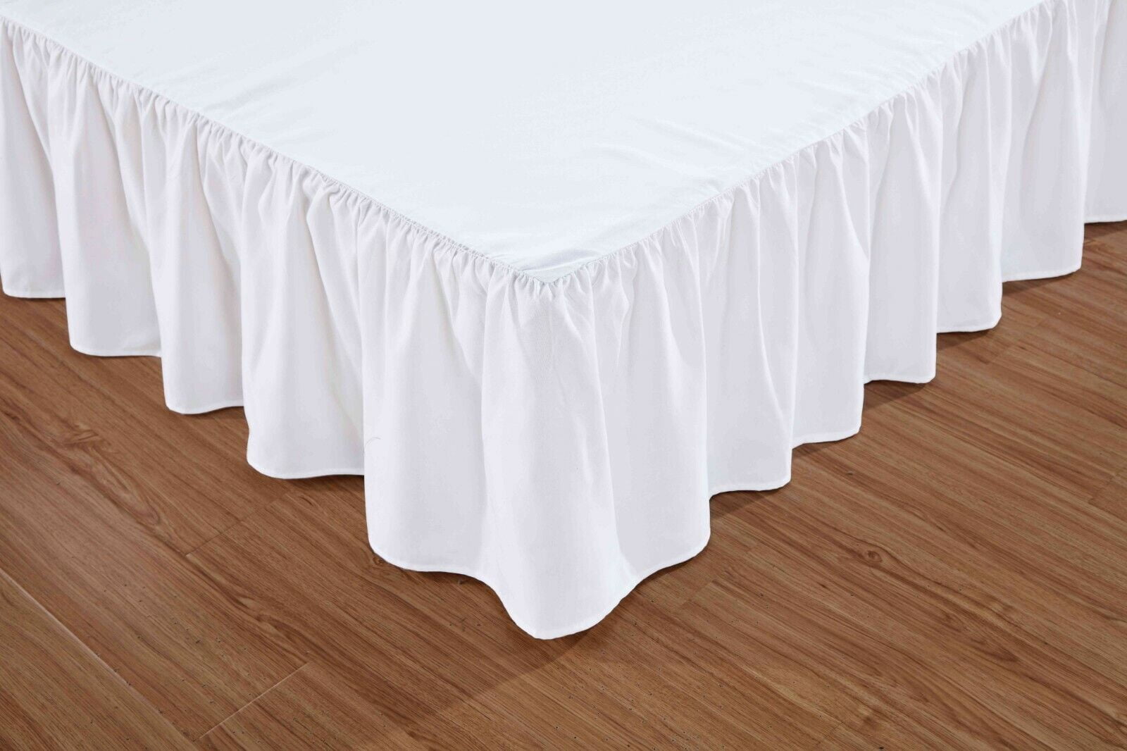 Super Soft Solid Brushed Microfiber 14" Gathered Bed Skirt/ Dust Ruffle