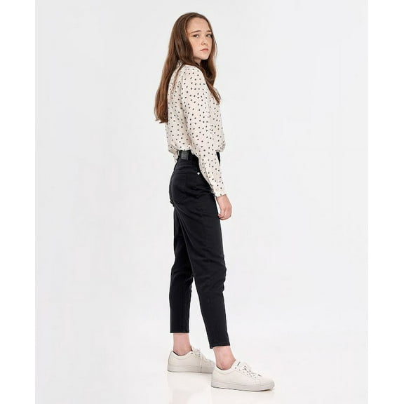 Levi's BLACK Women's High Rise Tapered Leg Mom Jeans, US 24x29