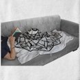 thumbnail image 6 of Ying Yang Soft Flannel Fleece Throw Blanket, Floral Design Boho Mandala Graphic Art Yin Yang Curves World, Cozy Plush for Indoor and Outdoor Use, 50" x 60", Black White, by Ambesonne, 6 of 6