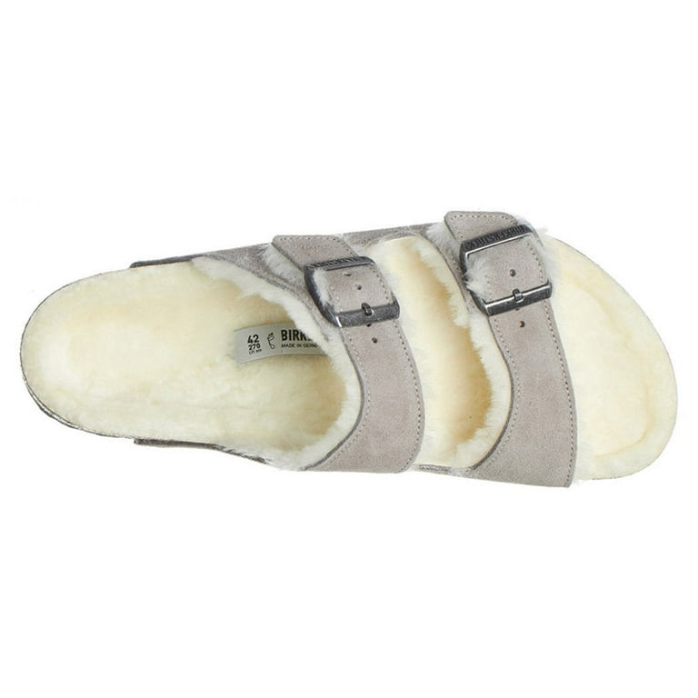 Birkenstock Arizona Shearling Suede Leather Women | Stone Coin