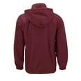 thumbnail image 2 of Men's Water Resistant Polar Fleece Lined Hooded Windbreaker Rain Jacket (Burgundy, 2XL), 2 of 2
