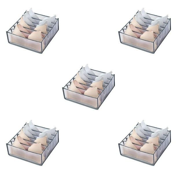 Wosthever Caja de almacenamiento de sostén de tela Oxford de nailon, cajas organizadoras de cajones de ropa de gran capacidad, organizadores de Type2 NO2
