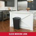 thumbnail image 4 of Rubbermaid Kitchen Trash Can, 12.2 Gallon Plastic Swing Lid Garbage Bin, Black, 4 of 8