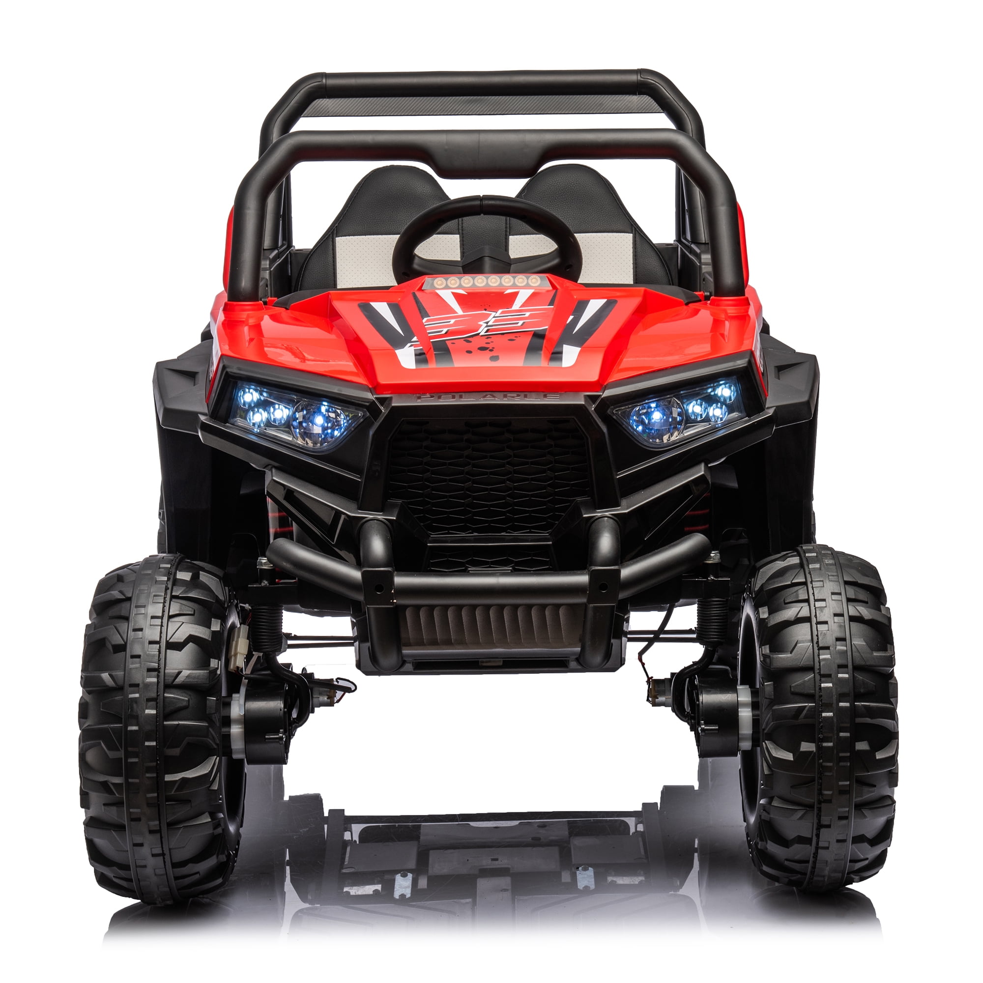 CIPACHO 12V Kids Ride On Truck with Remote Control, Electric Buggy Car Toys Off-Road UTV Vehicle, 4 Shock Absorbers, Red