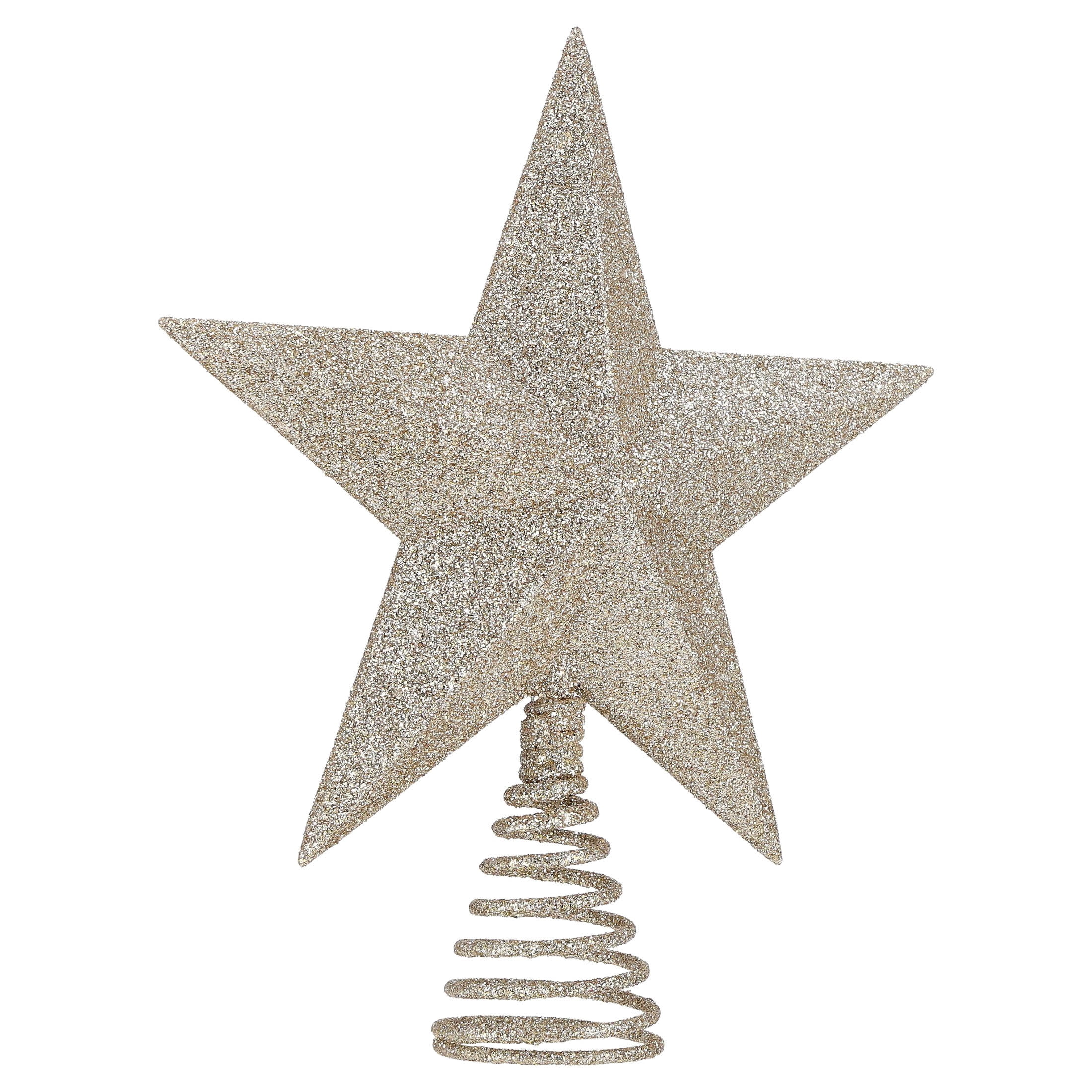 Glitter Star Christmas Tree Topper, Gold, 10", by Holiday Time