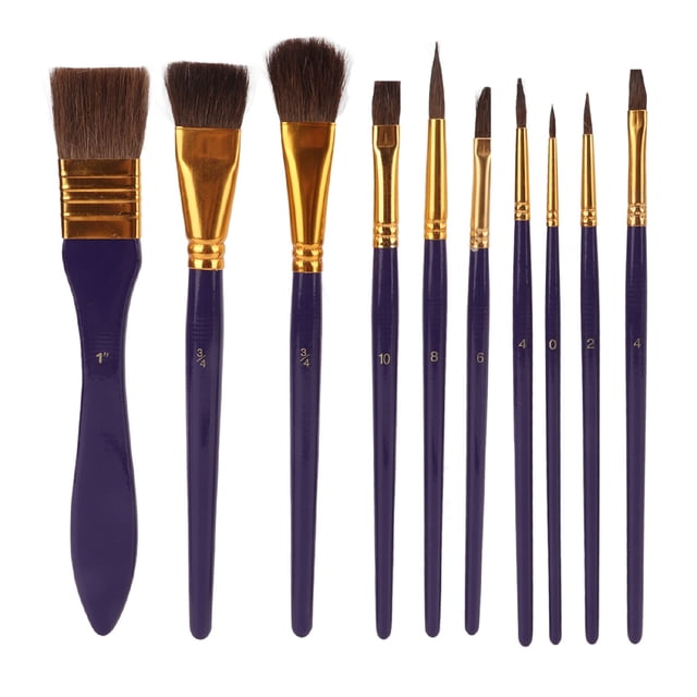 <p>Painting Brush, Various Sizes Easy Using Natural Wood Handle Paintbrush Set Broad Utility For Drawing</p>