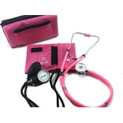 EMI ALL PINK SET Sprague Rappaport Stethoscope and Aneroid Sphygmomanometer Blood Pressure Set Kit - #330
