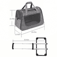 thumbnail image 5 of Rolling Cat Carrier with Wheels, Foldable Airline Approved Pet Travel Carrier with Handle & Luggage Strap, 5 of 9