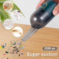 thumbnail image 3 of MesaSe 2200 pa Desktop Vacuum Cleaner USB Rechargeable Mini Table Dust Sweeper with Brush Handheld Keyboard Vacuum Cleaner Cordless Silent Portable Desk Dust Cleaner for Home Office Car, 3 of 10