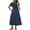 A_ Navy, variant on SMihono Womens Summer 2025 Casual Midi Maxi Dresses Lightweight Short Sleeve V Neck Elastic Waist Boho Beach Dress Pockets Red XXL