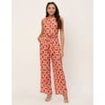 thumbnail image 2 of Moomaya Printed Jumpsuits For Women, Sleeveless, Front Cut Out Style Jumpsuit, 2 of 9