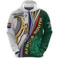 thumbnail image 3 of Sudadera con capucha con estampado 3D de la bandera de Sudáfrica para hombre, chaqueta informal de manga larga con cremallera, sudadera deportiva para hombres y mujeres, jerséis con capucha, 3 of 5