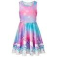 thumbnail image 2 of Quedoris Gilrs Print Twirly Dress Bubble Unicorn Sleeveless M(4-5T), 2 of 6