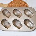 thumbnail image 5 of 2 Pack Madeleine Mold Cake Pan, Non-Stick Heavy Duty Shell Madeline Bakeware for Oven Baking (Champagne Gold), 5 of 5
