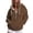 C204 Coffee, variant on CONZONE Womens Oversized Hoodies Long Sleeve Zip Up Leopard Hooded Sweatshirts for Women Drawstring Fall Winter Pullover Tops with Pocket