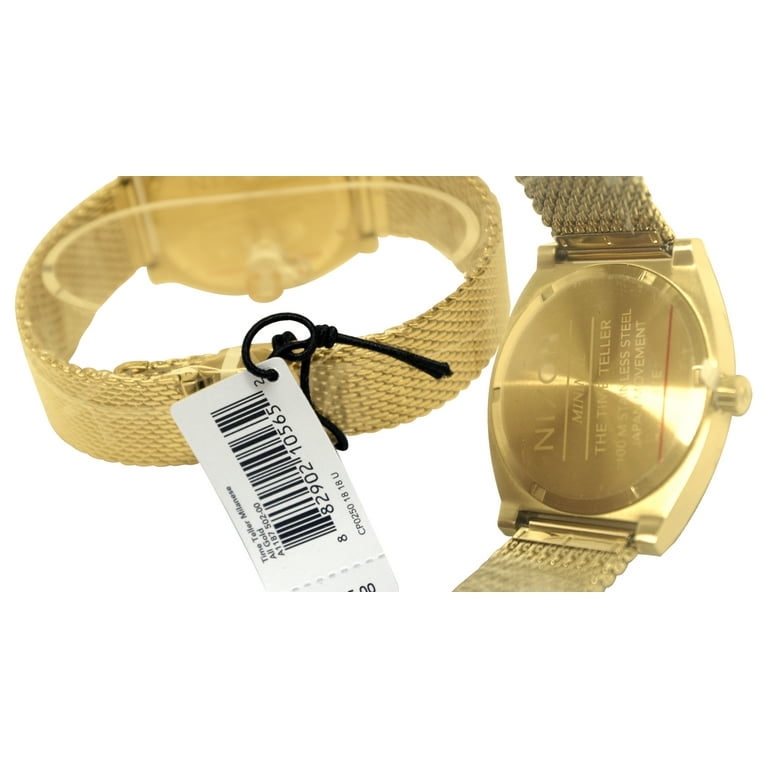 Nixon Men s A1187502 Time Teller Milanese Gold Steel Watch Walmart