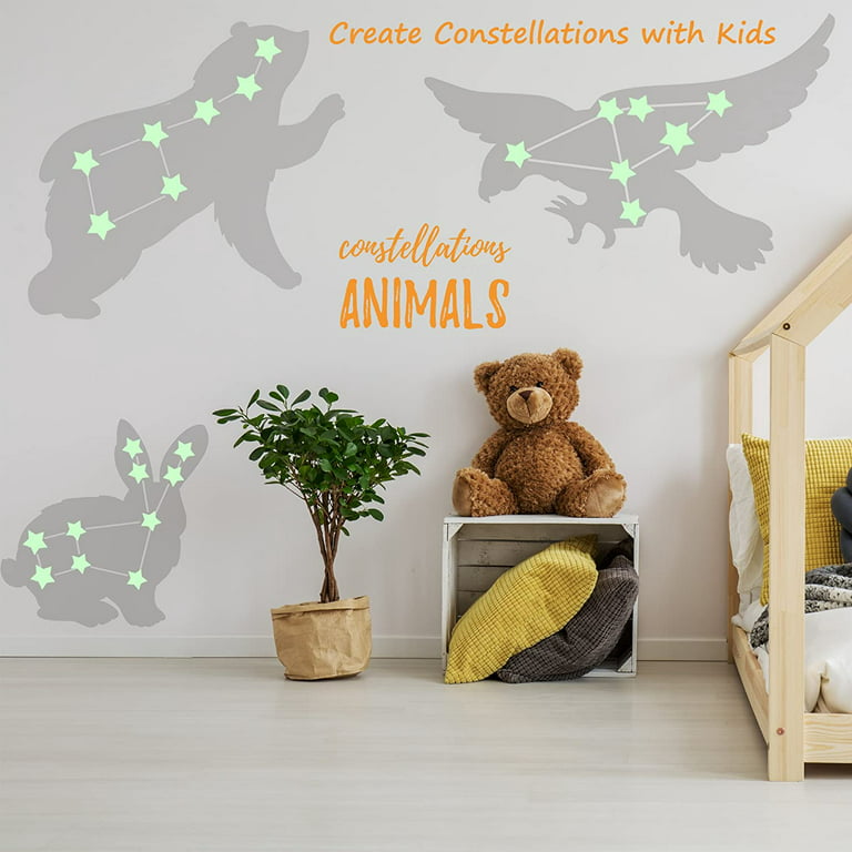Glow in The Dark Stars for Ceiling Wall Stickers for Bedroom Living Room,  Wall Decals for Kids Boys and Girls (201PCS)