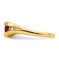 thumbnail image 4 of Auriga Fine Jewelry 14K Yellow Gold Trillion Garnet and Diamond Ring for Women Size- 7, 4 of 6