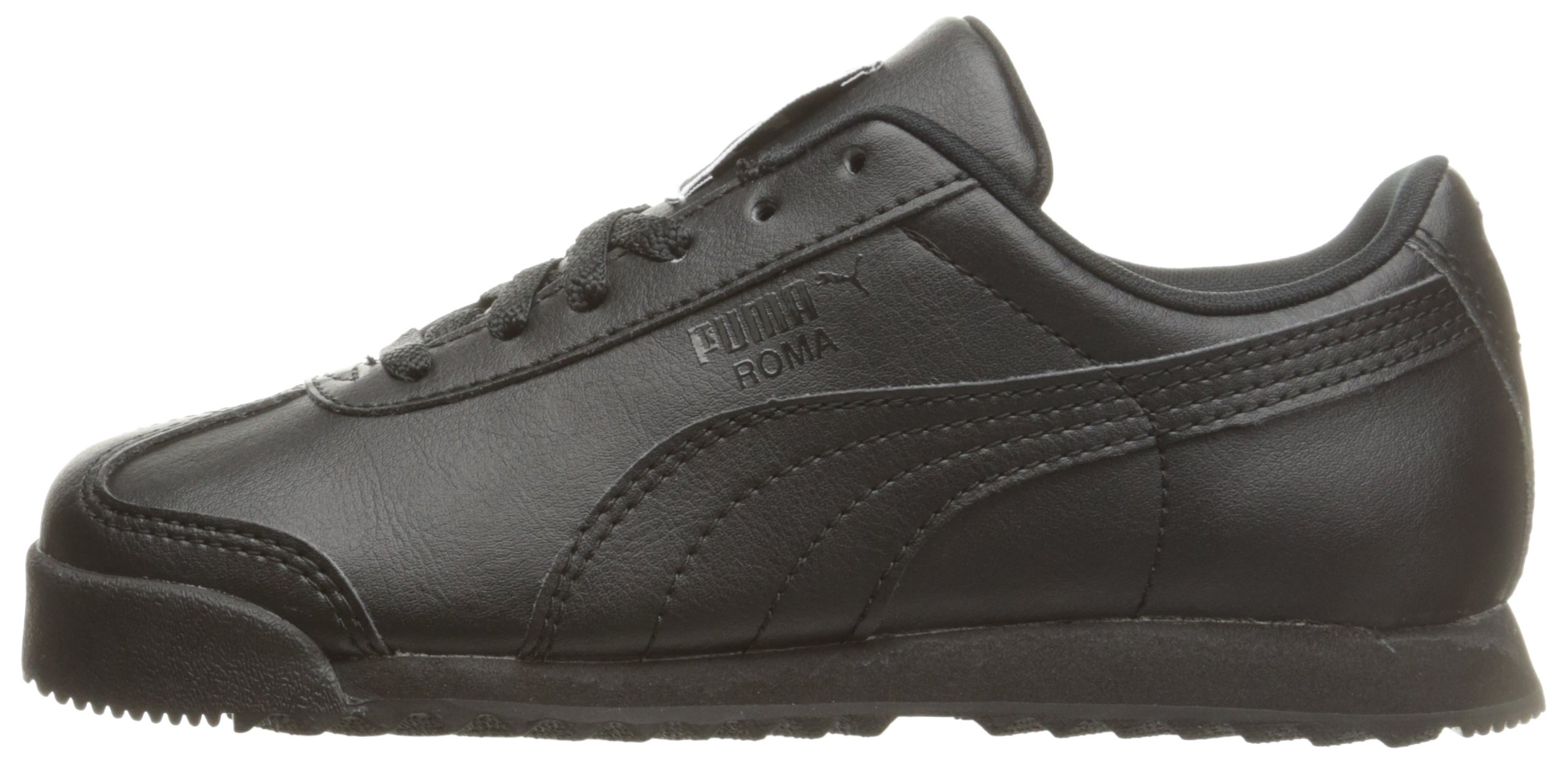 Puma 361594-12: Boys' Roma Basic PS-K Kid Black Sneaker (3 M US Little Kid)