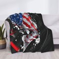 thumbnail image 3 of Yiaed Largemouth Bass Fish in USA Print Blanket Throw Blanket Soft Cozy Flannel Blanket for Home Bed Sofa Couch Chair-60"x50", 3 of 6