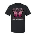 thumbnail image 2 of Wild Bobby Faith Hope Love Butterfly Ribbons Breast Cancer Awareness Men Tee, Black, Small, 2 of 6
