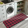 thumbnail image 3 of Red Black Plaid Checkered Pattern Kitchen Rug Mat,Kitchen Runner Rugs Non Skid Washable,Decorative Kitchen Floor Mats for Kitchen,Sink,Laundry,17"x47.2", 3 of 7