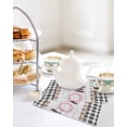 thumbnail image 4 of Spring Flowers Kitchen Dish Towels for Drying Dishes Set of 4, Farmhouse Watercolor Black Plaid Wood Grain Waffle Weave Microfiber Hand Tea Bathroom Towels Quick Dry & Absorbent Towel 12x12, 4 of 7