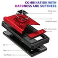 thumbnail image 4 of Decase for Google Pixel 6A Phone Case with Wallet Card Holder Ring Stand Kickstand Heavy Duty Slim Shockproof Hybrid Rugged Drop Protective Cover Support Car Mount Holder, Red, 4 of 8