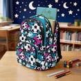 thumbnail image 3 of DISNIMO Soccer Graffiti Print Spacious School Backpack, Multi Compartment Bookbag with Side Mesh Pockets for Elementary & Middle School Students Daily Use, 3 of 7