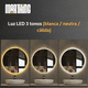 thumbnail image 4 of Espejo con Luz Led Touch 3 Tonos CTT de Pared Marthing Espejo con Luz Led de Pared, Ideal Para Baño, Vestidor, Tocador, Espejo de Baño 60cm Touch con Luz LED Trasera, 4 of 8