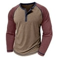 thumbnail image 6 of Zylarhe Men T Shirts Men's Slim Fit T Shirts Casual Basic Tee Round Neck Button Detail Long Sleeve Top For Daily Wear Comfortable Soft Fabric Fall Winter Clothes Microfiber Tee Shirts for Men, 6 of 8