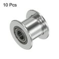 thumbnail image 3 of Uxcell 10pcs 2GT Idler Pulley 5mm Bore 18mm Dia. Aluminum Timing Belt for 10mm Width Belt 3D Printer, Silver Tone, 3 of 6