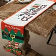 thumbnail image 6 of Luoshdecor Christmas Table Runner with Fun Leg,Merry Christmas Letter Xmas Table Runner for Indoor Outdoor Home Party Christmas Decor 13.7x 72 in, 6 of 8