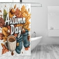 thumbnail image 2 of Yayeee Shower Curtain with Hooks 72"x72" Waterproof Fabric Bathroom Hanging Decor, Autumn Day Pattern, 2 of 5
