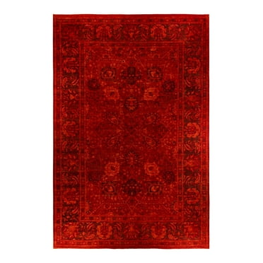 Solo Rugs Overdyed, One-of-a-Kind Hand-Knotted Area Rug - Red, 11' 10" x 17' 10"