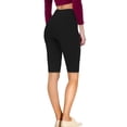 thumbnail image 2 of Women Butt Lift 3 Button High Wide Waist Bermuda Short, 2 of 2